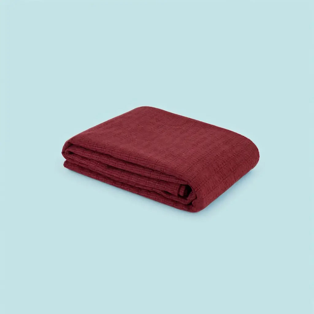 100% Egyptian cotton (Dark-red) coverlet