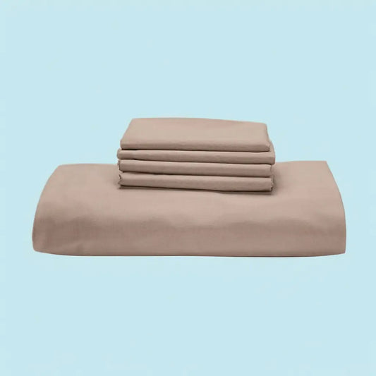 100% Egyptian cotton (Coffee-brown) fitted sheets set