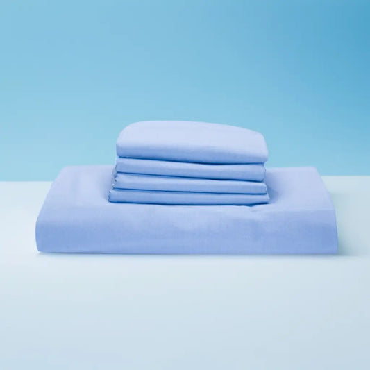 100% Egyptian cotton (Sky-blue) fitted sheets set