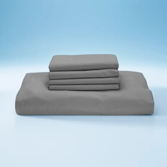 100% Egyptian cotton (Gray) flat sheets set